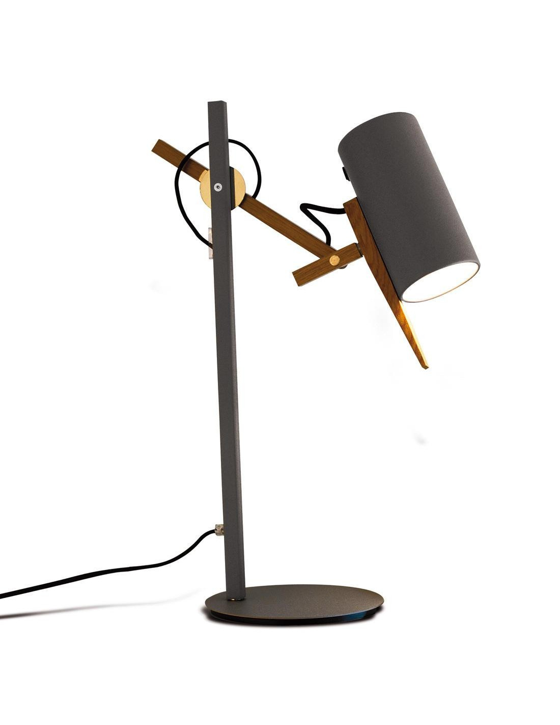 Lampadaire sur pied industriel bras articulé orientable en métal Compatible  LED avec interrupteur