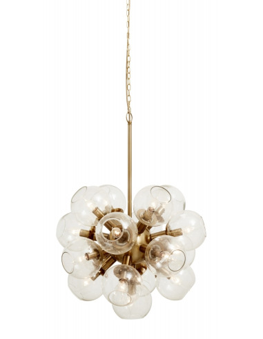 Suspension design Atomic 17 lampes en laiton au design vintage par Nordal