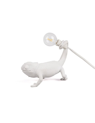 Lampe à poser Chameleon still en forme de cameleon en résine par Marcantonio x Seletti