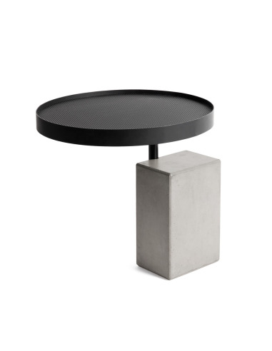 Table d'appoint Twist avec plateau en béton et piètement métal