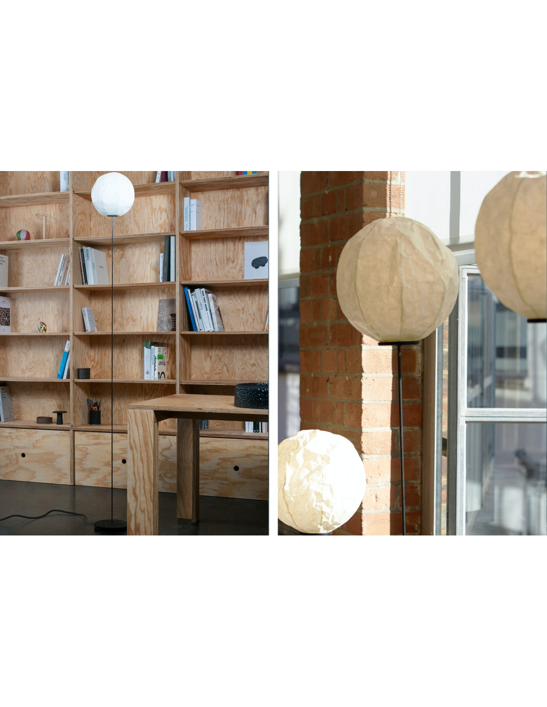 Lampadaire Cho Light en papier japonais Washi par Dimitri Bähler x