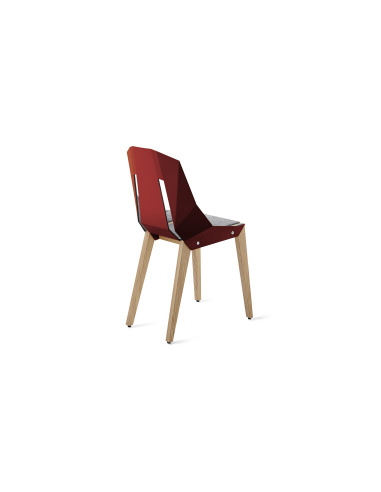 Chaise géométrique Diago Feutre en aluminium et bouleau au design  minimaliste