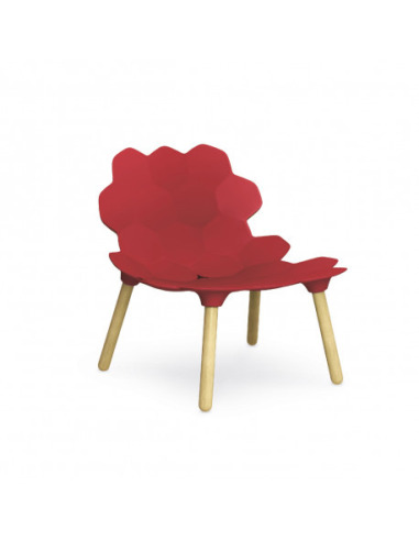 Chaise Tarta en polyuréthane rouge laqué _ Otoko Design