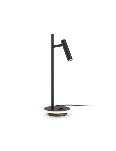 Lampe à poser Estudo base en métal avec abat-jour cylindrique rotatif au design contemporain par Maytoni