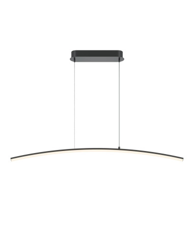 Suspension Curve 3 en aluminium avec diffuseur courbé au design contemporain par Maytoni