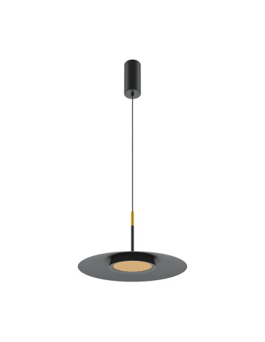 Suspension EI base en métal avec abat-jour en casquette et diffuseur rond au design contemporain par Maytoni