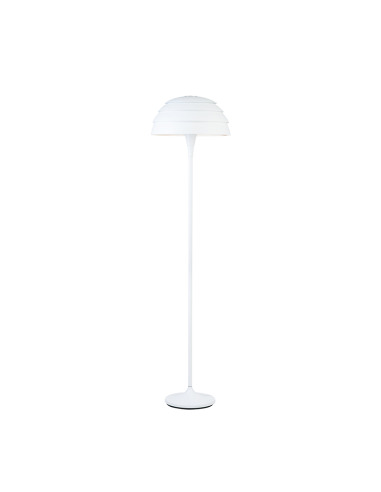 Lampadaire Covetto avec base en métal blanc mat au design contemporain par Belid