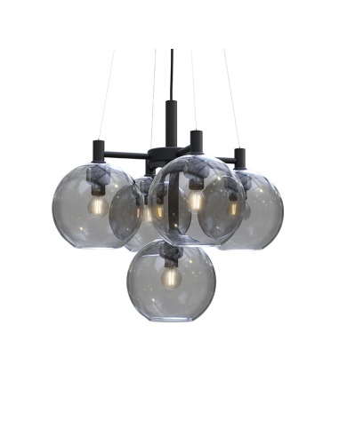 Suspension Gloria dimmable avec base en métal et abat-jour en verre au design contemporain par Belid