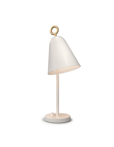 Lampe à poser Bella dimmable base en métal avec abat-jour en forme de cloche au design contemporain par Herstal