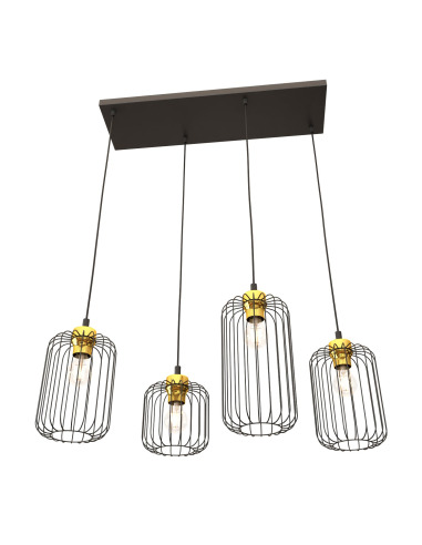 Suspension Vander 4BL or en métal au design contemporain par Emibig