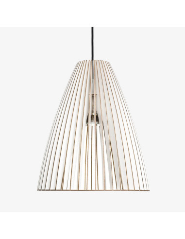 Suspension design TEIA Ø29cm découpée au laser en bouleau naturel par IUMI Design