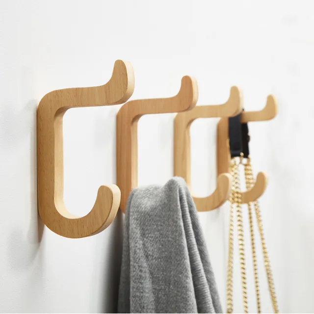 Patères et portemanteaux en bois – Design et fonctionnalité | Otoko Patère murale Woody 2 au design naturel en bois naturel