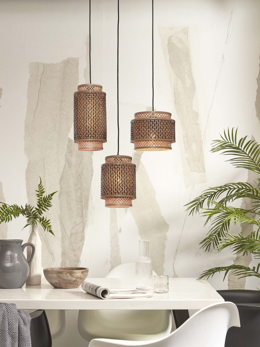 Petites Suspensions : Sublimez Votre Déco Intérieure avec Otoko.fr Suspension Bhutan avec abat-jour en Bambou naturel au design naturel par Good & Mojo