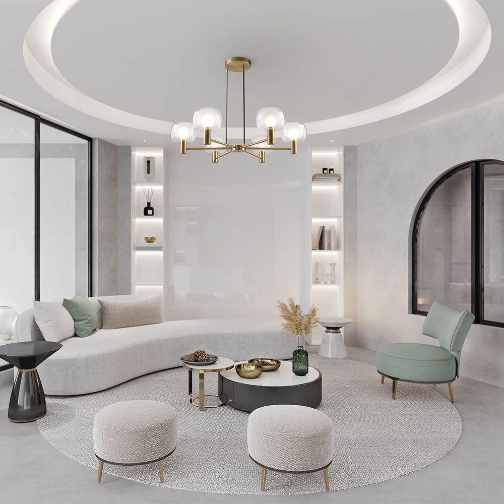 Maytoni : Éclairez Votre Monde avec Élégance et Innovation Suspension Vision 06G en Aluminium au design contemporain par Maytoni