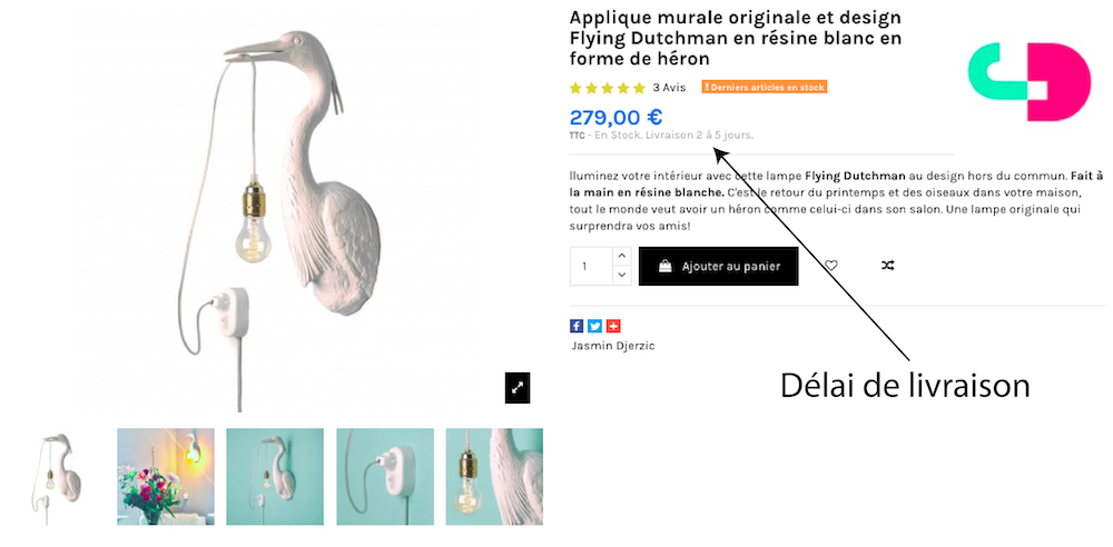Expéditions et retours Délai de livraison