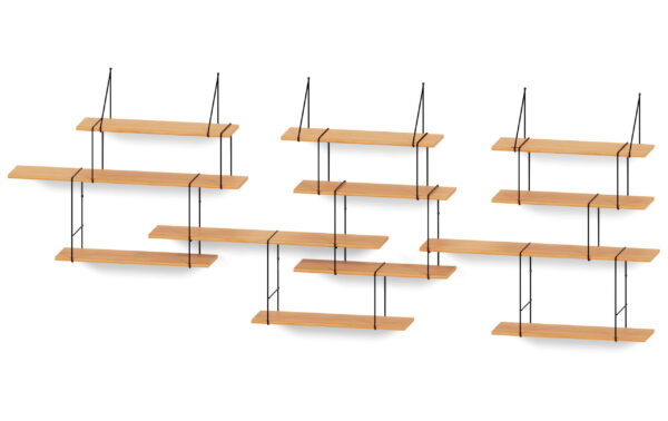Étagère Murale LINK Trio x Hausen_hêtre noir