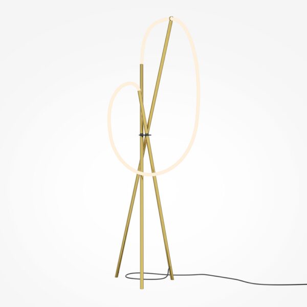 Lampadaire LED dimmable Laiton Maytoni Crochet en aluminium