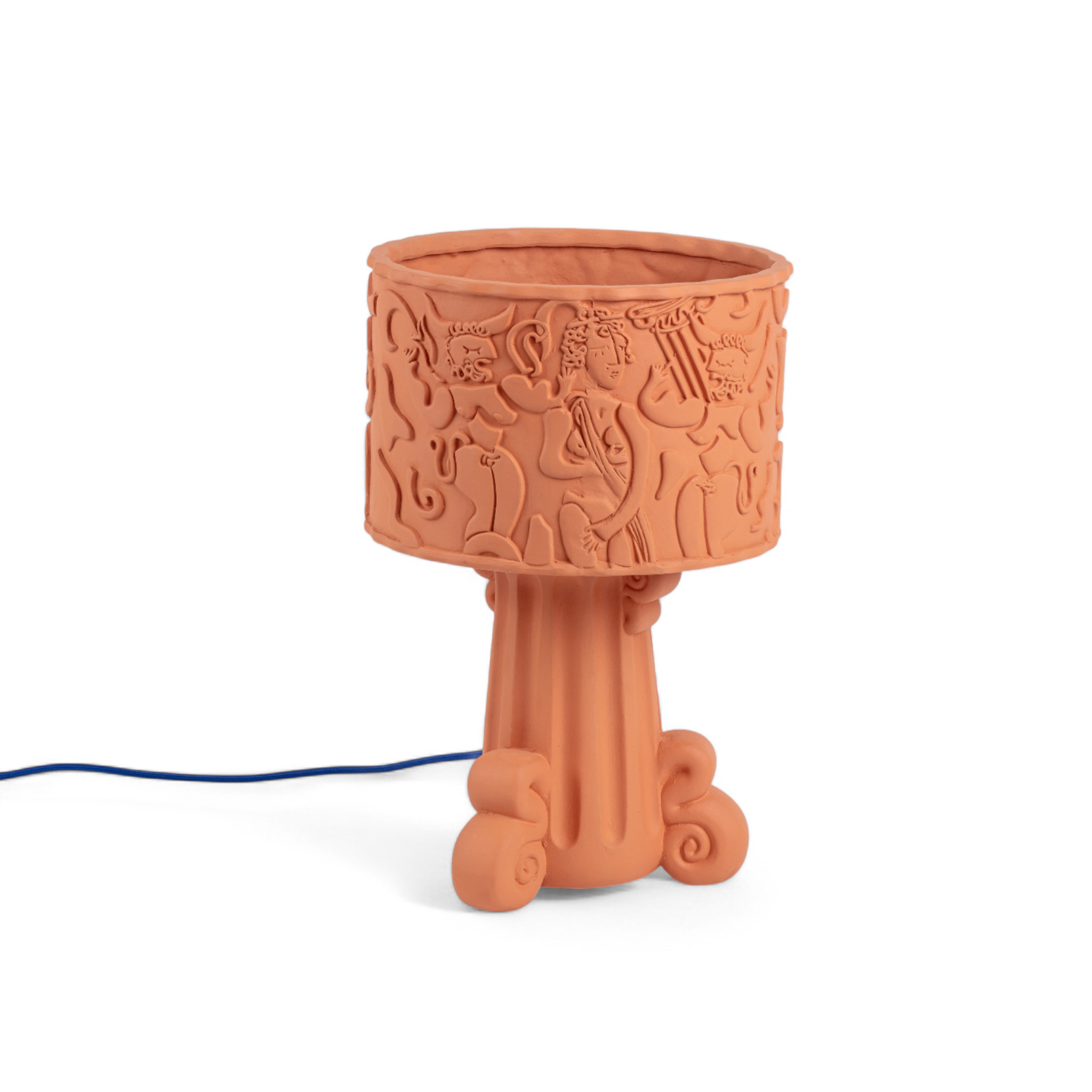 Lampe de table d'extérieur DEA Seletti, en terre cuite, collection Magna Graecia, design Antonio Aricò.