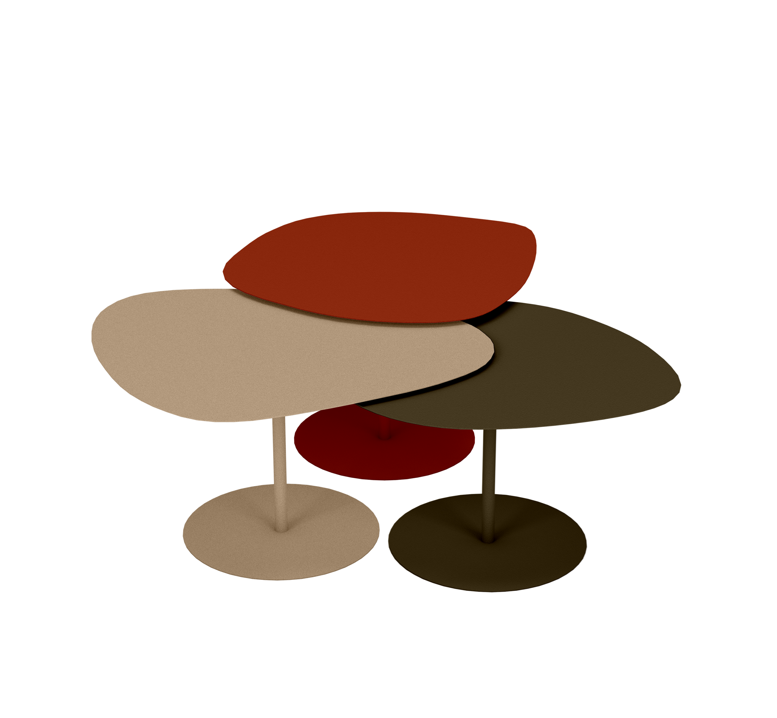 Tables basses gigognes Galet par Luc Jozancy x Matière Grise_SABLE