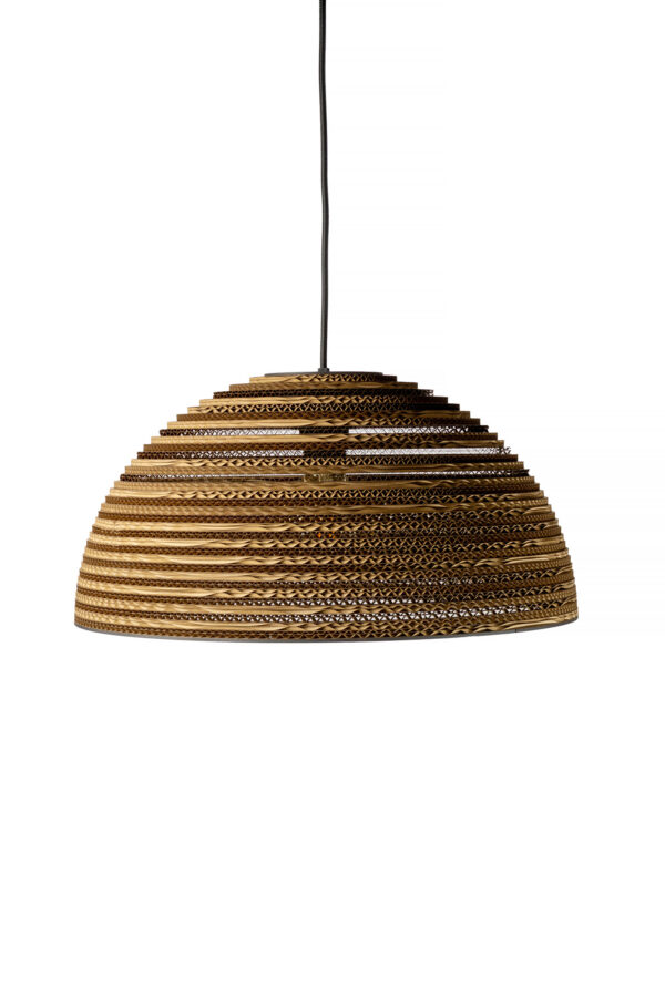 Lampe papier et carton : suspensions et luminaires Suspension en carton HEMISPHERE de SOOA Design, luminaire carton artisanal écologique disponible en 2 tailles