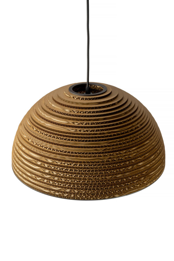 Lampe papier et carton : suspensions et luminaires Suspension en carton HEMISPHERE de SOOA Design, luminaire carton artisanal écologique disponible en 2 tailles