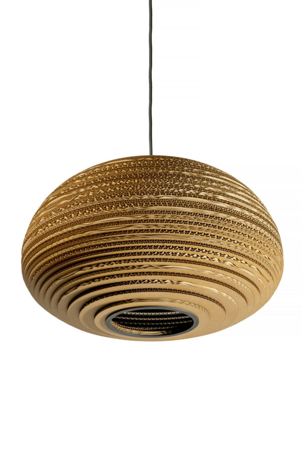 Lampe papier et carton : suspensions et luminaires Suspension en carton Organic design Éco-responsable SOOA Design – vue 2