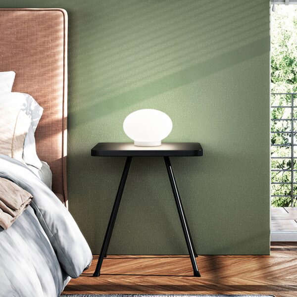 Lampe à poser Smarties style Champignon en verre dépoli blanc par Ideal Lux – vue 2