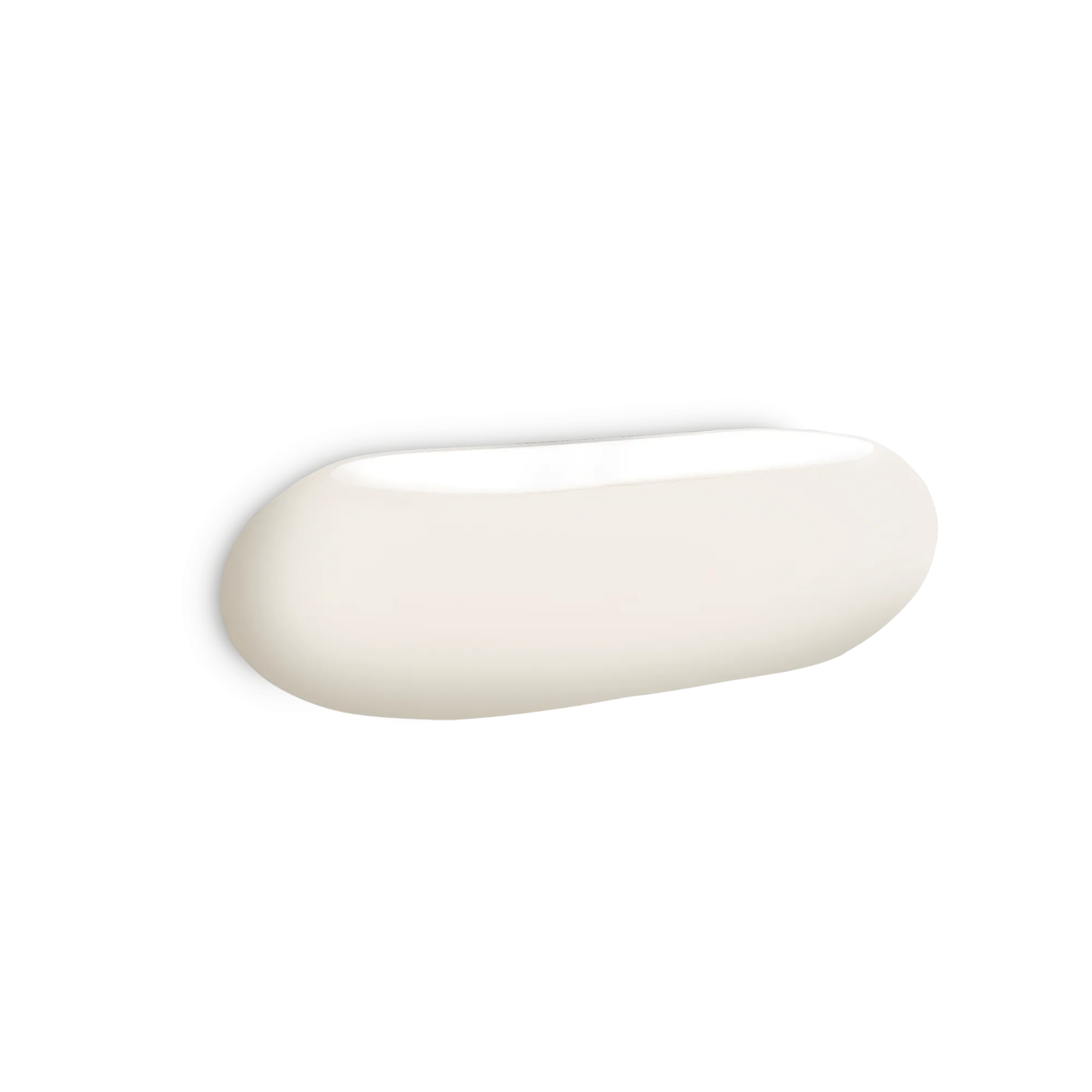 Applique murale Moris ovale en verre soufflé blanc par Ideal Lux