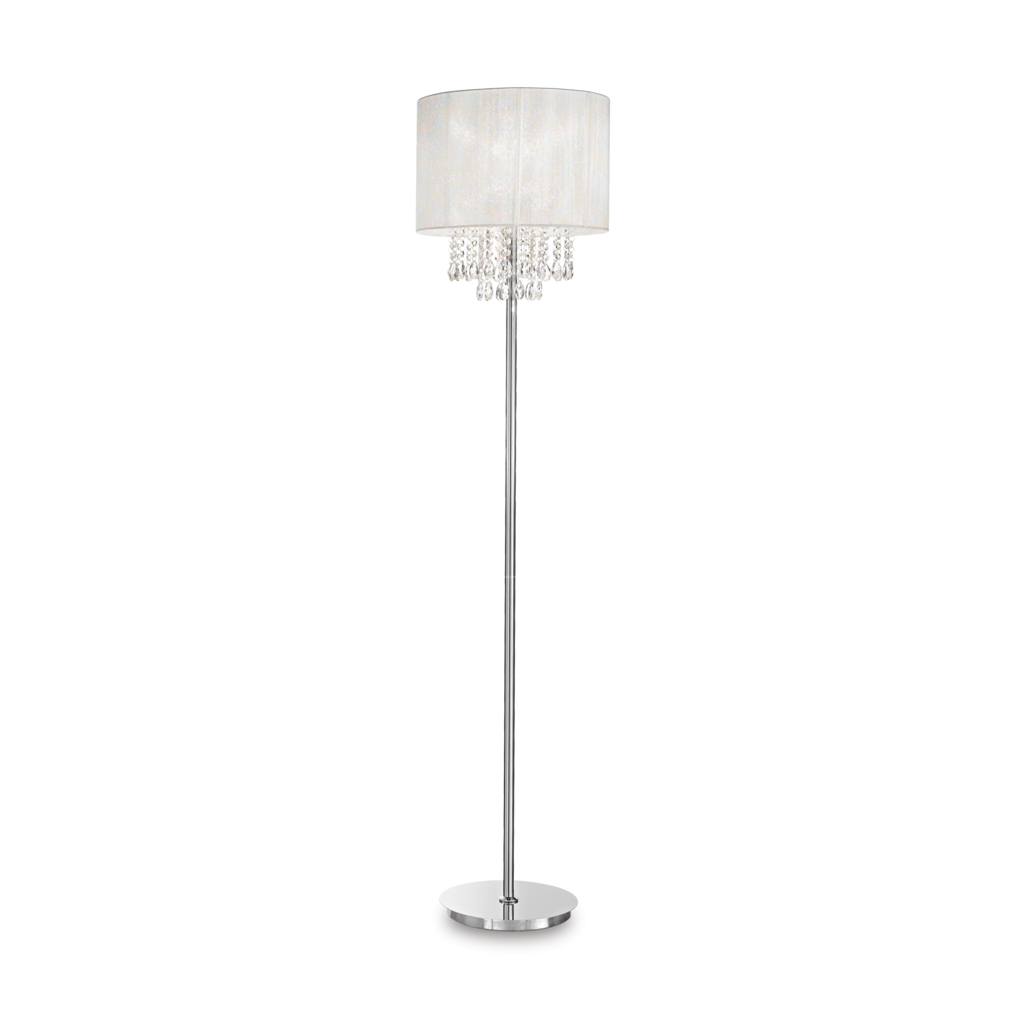 Lampadaire Opera Style Glamour avec Abat-jour Cylindrique par Ideal Lux