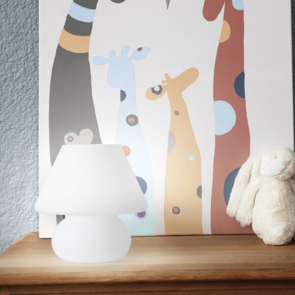 Lampe à poser Prato effet champignon en verre opale par Ideal Lux – vue 2