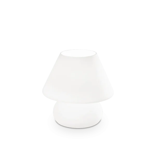 Lampe à poser Prato effet champignon en verre opale par Ideal Lux