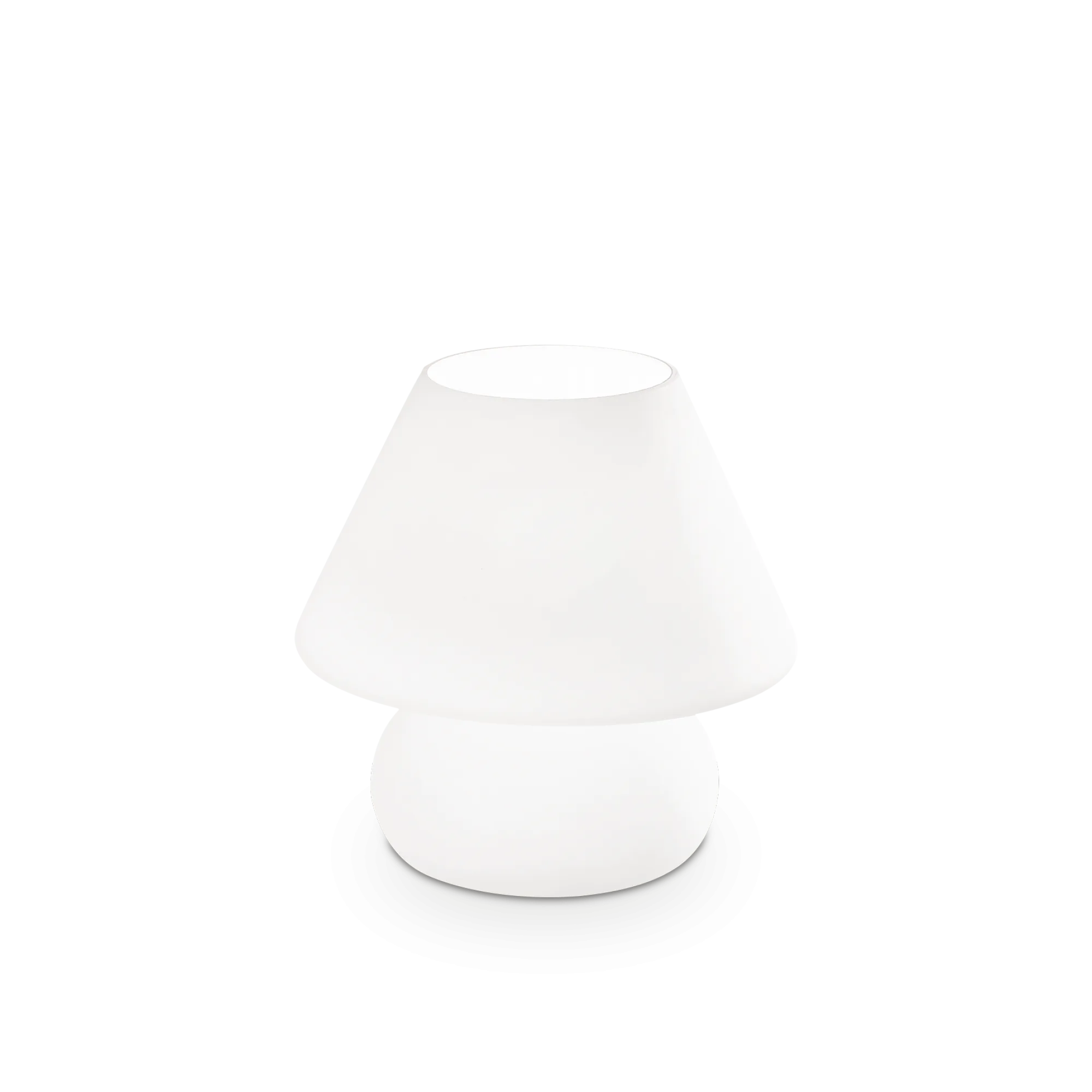 Lampe à poser Prato effet champignon en verre opale par Ideal Lux