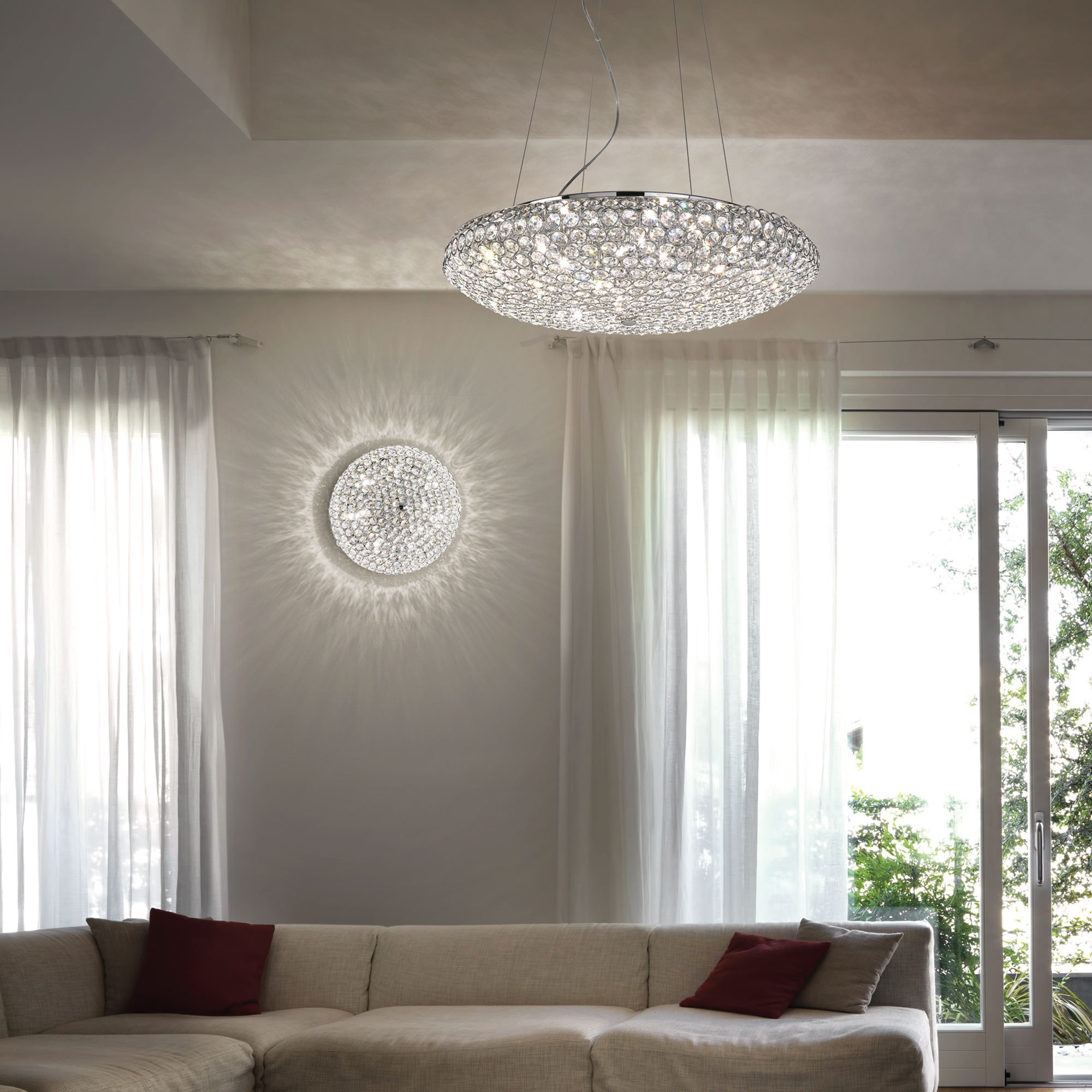 Plafonnier King luxe en Cristal par Ideal Lux Plafonnier King luxe en Cristal par Ideal Lux – Image 4