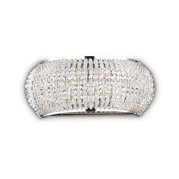 Applique murale Pasha' demi-lune en cristaux par Ideal Lux
