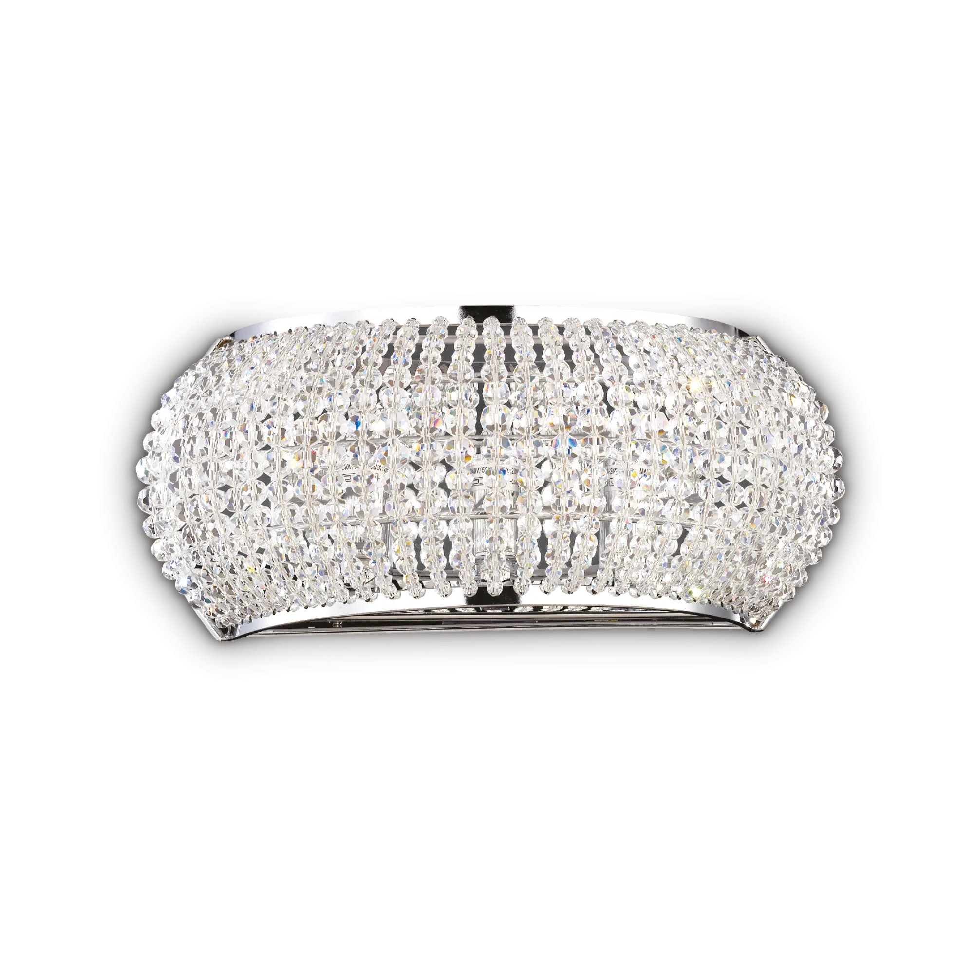 Applique murale Pasha' demi-lune en cristaux par Ideal Lux