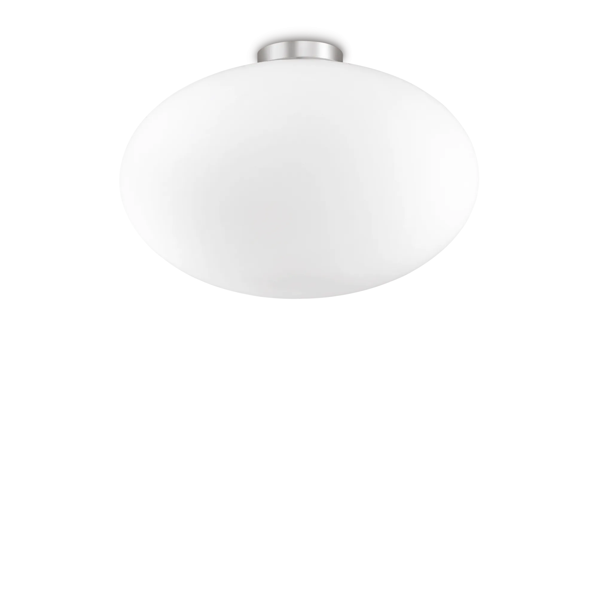 Plafonnier Candy ovale en verre opalin par Ideal Lux
