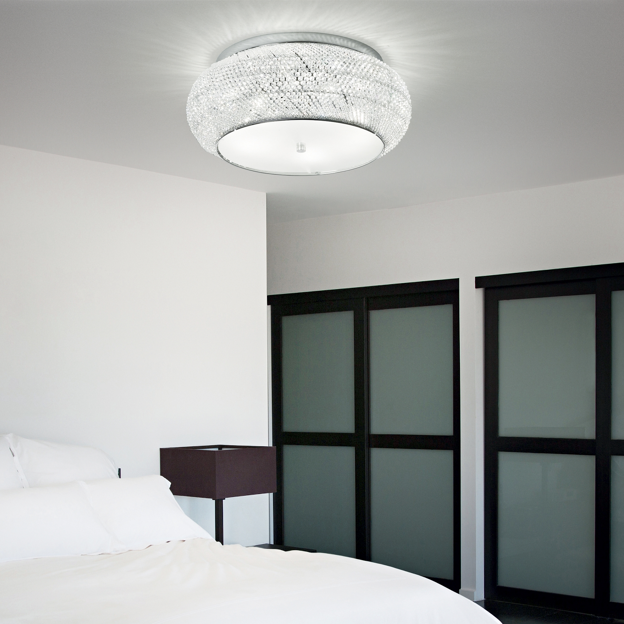 Plafonnier Pasha en Perles de Cristal par Ideal Lux Plafonnier Pasha en Perles de Cristal par Ideal Lux – Image 4