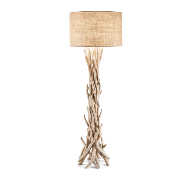 Lampadaire Driftwood en Bois Naturel Décoratif par Ideal Lux