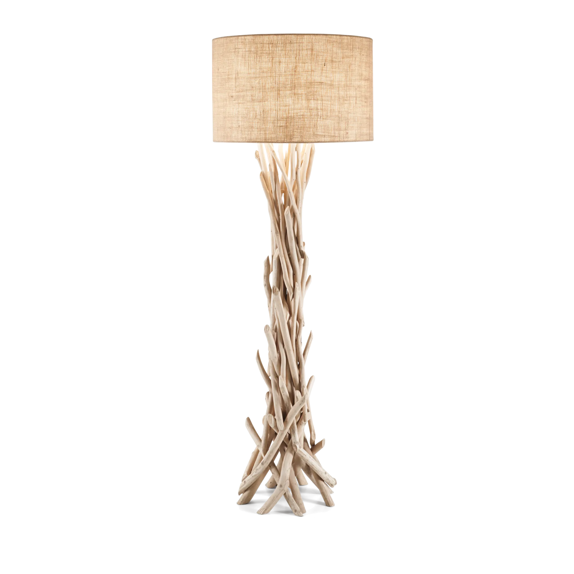 Lampadaire Driftwood en Bois Naturel Décoratif par Ideal Lux