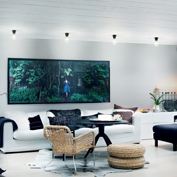 Plafonnier Winery douille décorative en céramique à ampoule apparente par Ideal Lux – vue 2
