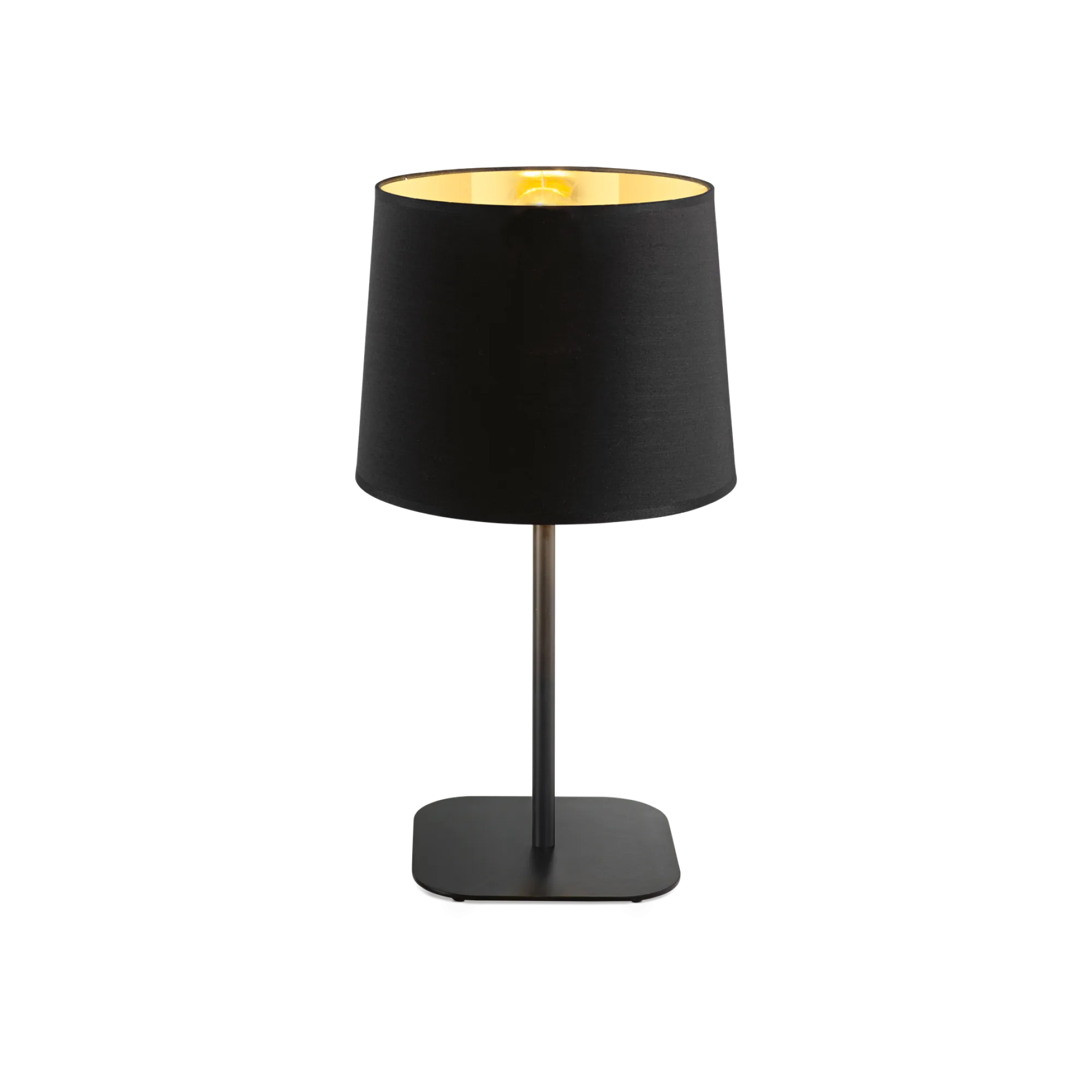 Lampe Nordik moderne avec Abat-jour noir intérieur or par Ideal Lux
