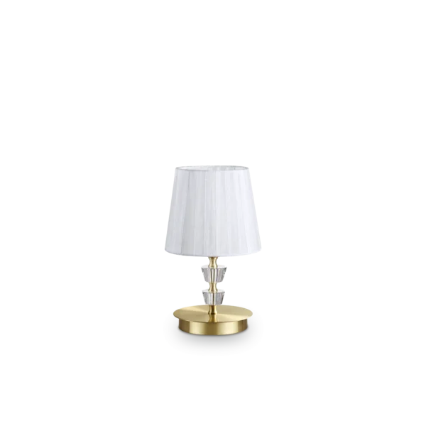 Lampe à poser Pegaso avec Cristal et Abat-jour Tissu Organdi par Ideal Lux