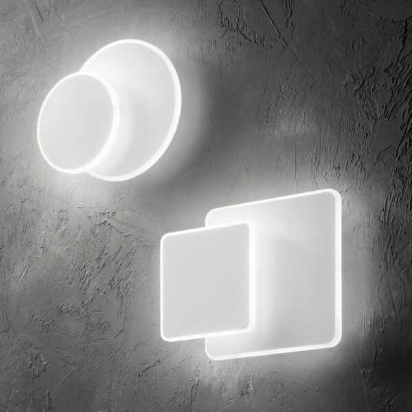 Applique murale Pouche design géométrique à effet halo LED par Ideal Lux – vue 2