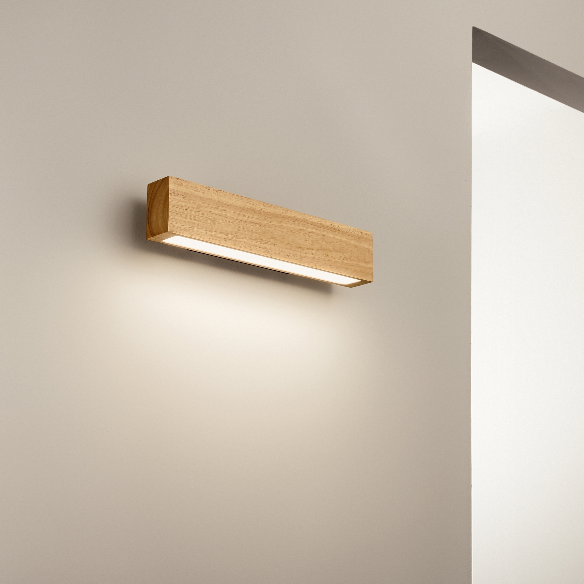 Applique Murale Craft en Bois Naturel avec Diffuseur Opale par Ideal Lux Applique Murale Craft en Bois Naturel avec Diffuseur Opale par Ideal Lux – Image 3