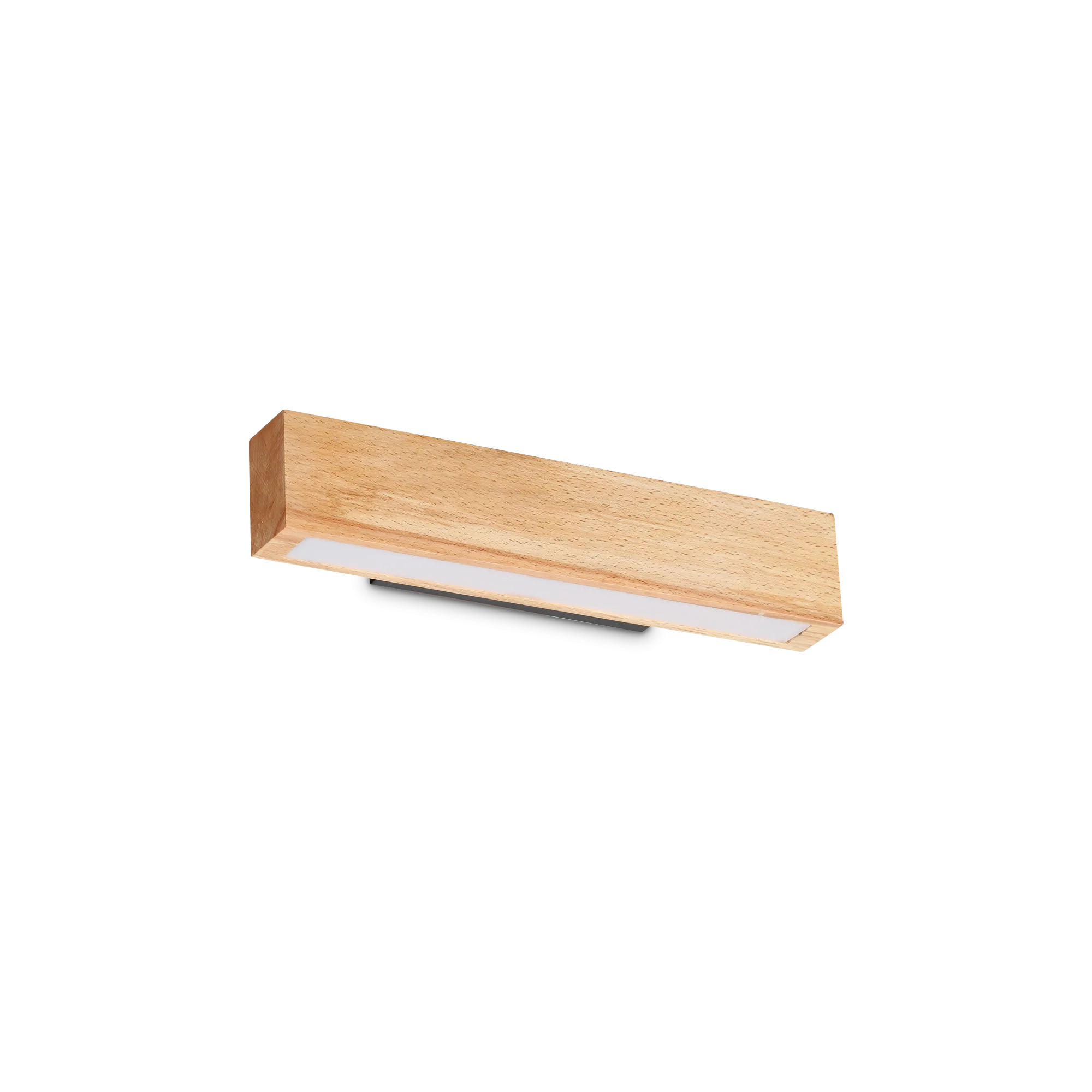 Applique Murale Craft en Bois Naturel avec Diffuseur Opale par Ideal Lux