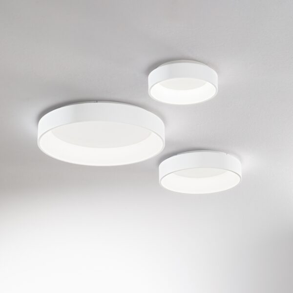 Plafonnier Ziggy contemporain effet anneau lumineux par Ideal Lux – vue 2