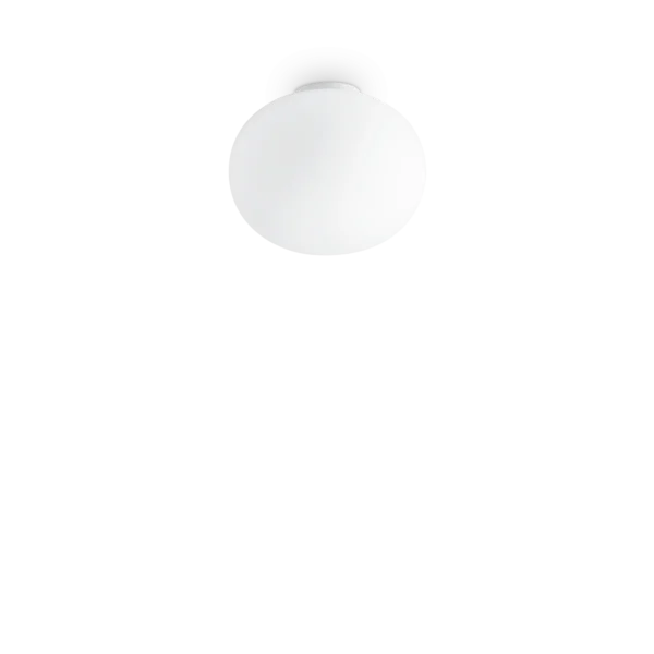 Plafonnier Cotton globe blanc en verre gravé par Ideal Lux