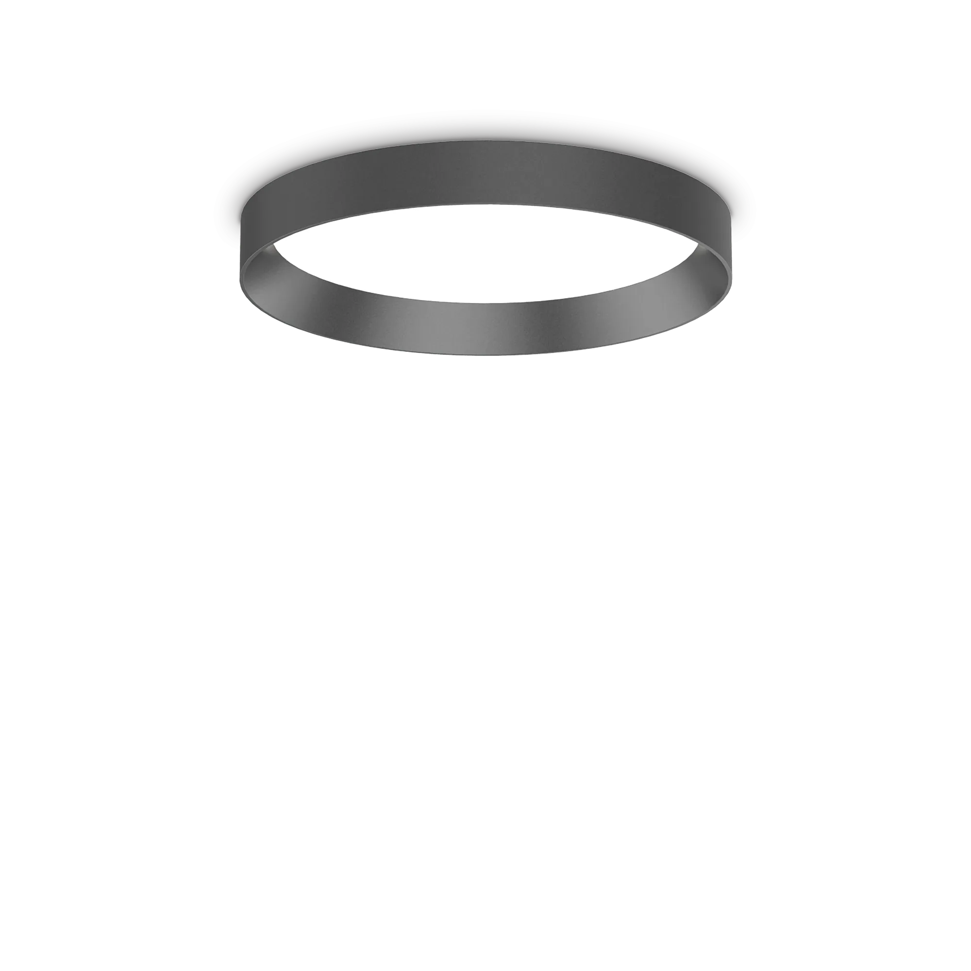 Plafonnier Fly rond minimaliste effet disque par Ideal Lux