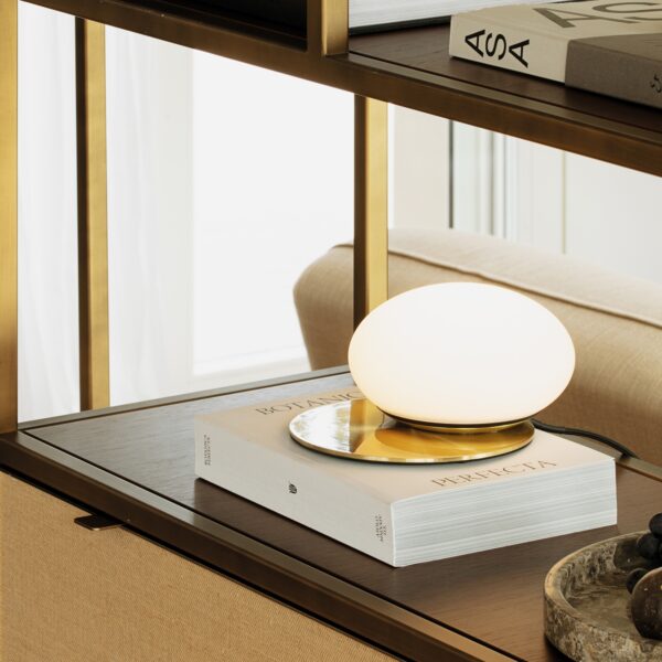 Lampe à poser Ninfea design Galet en verre Opalin par Ideal Lux – vue 2