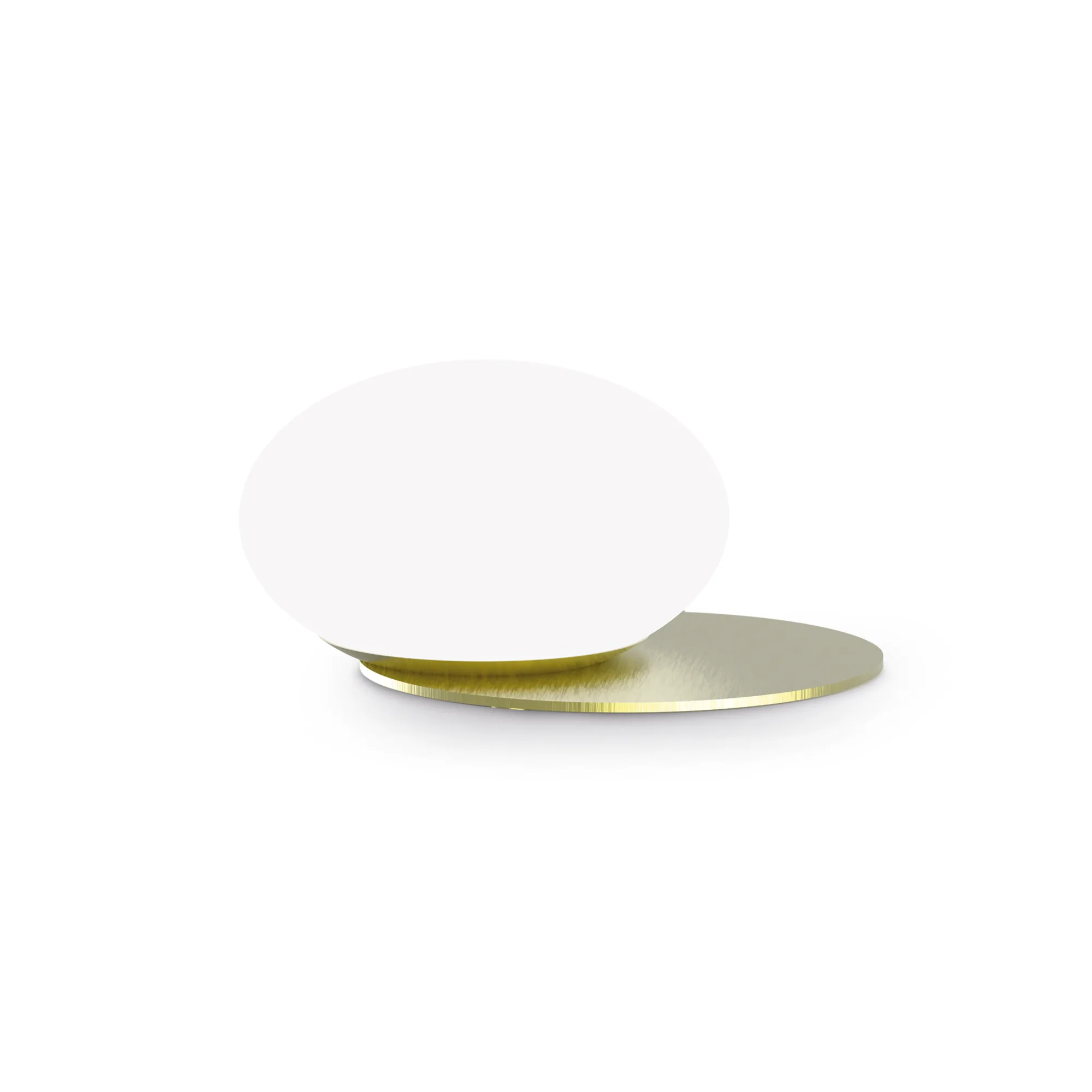 Lampe à poser Ninfea design Galet en verre Opalin par Ideal Lux